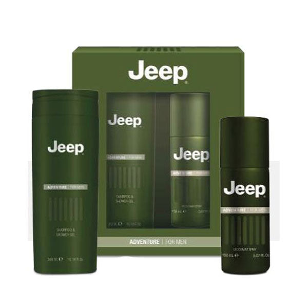 JEEP ADVENTURE FOR MEN COFANETTO SHOWER GEL 300 ML + DEO 150 ML - Tre Pi Profumerie