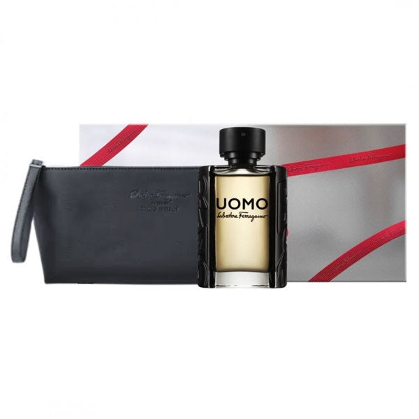 SALVATORE FERRAGAMO UOMO COFANETTO EDT 100 ML + POCHETTE - Tre Pi Profumerie