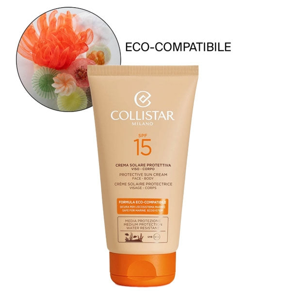 COLLISTAR CREMA VISO SOLARE PROTEZIONE VISO CORPO SPF 15 150 ML - Tre Pi Profumerie
