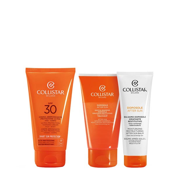 COLLISTAR KIT ABBRONZANTE CREMA SPF30 + SHAMPOO + BALSAMO - Tre Pi Profumerie