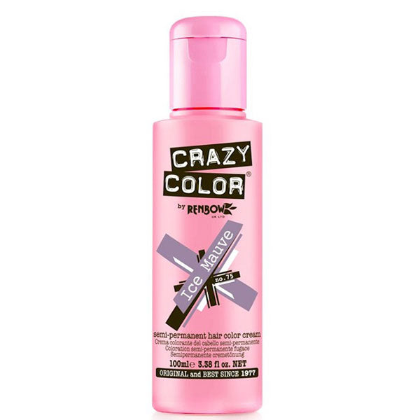 CRAZY COLOR SEMI-PERMANENT HAIR COLOR CREAM ICE MAUVE 75 - Tre Pi Profumerie