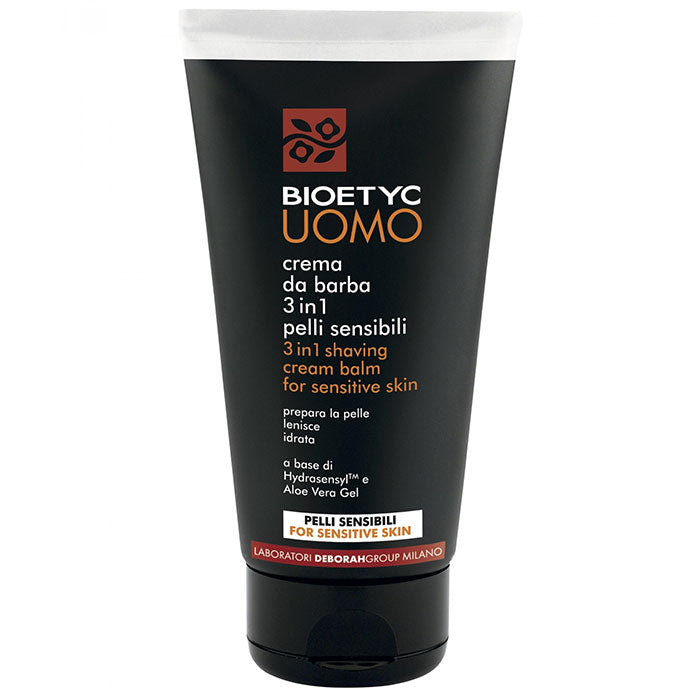 BIOETYC UOMO CREMA DA BARBA 3in1 PELLI SENSIBILI 150 ML - Tre Pi Profumerie