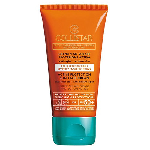 COLLISTAR CREMA VISO SOLARE PROTEZIONE ATTIVA SPF 50+ 50 ML - Tre Pi Profumerie