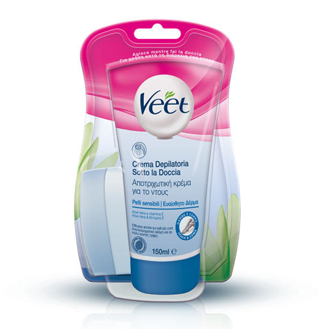 VEET CREMA DEPILATORIA SOTTO LA DOCCIA PELLI SENSIBILI 150 ML - Tre Pi Profumerie