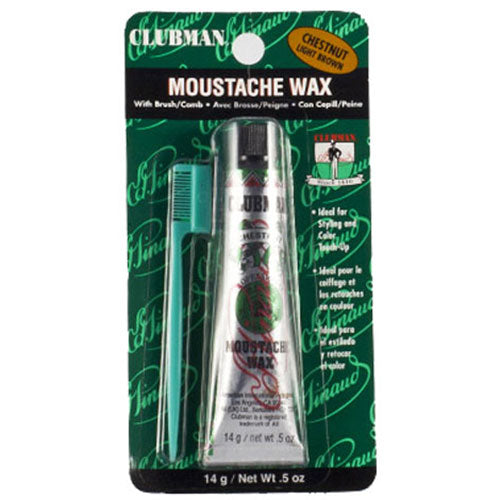 CLUBMAN CERA BAFFI MOUSTACE WAX LIGHT BROWN - Tre Pi Profumerie