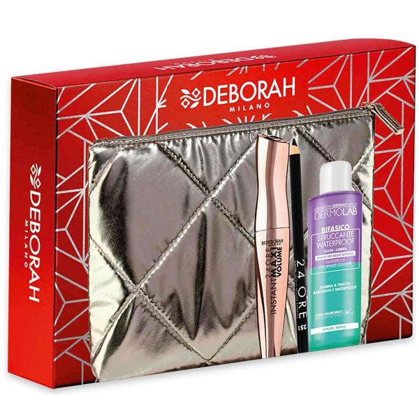 DEBORAH COFANETTO MASCARA 24 ORE + MATITA OCCHI + STRUCCANTE - Tre Pi Profumerie