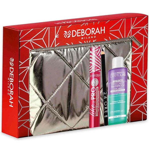 DEBORAH COFANETTO MASCARA LIKE A PRO + MATITA OCCHI + STRUCCANTE - Tre Pi Profumerie