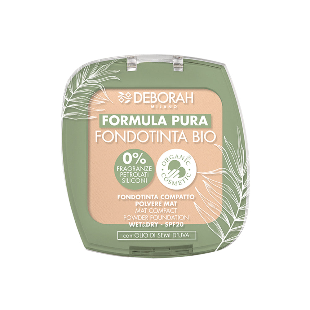 DEBORAH FONDOTINTA COMPATTO FORMULA PURA BIO 01
