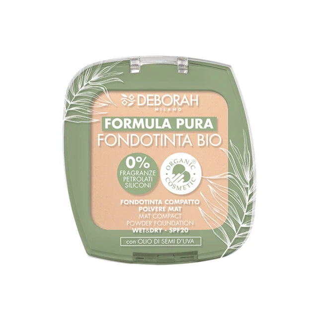 DEBORAH FONDOTINTA COMPATTO FORMULA PURA BIO 02