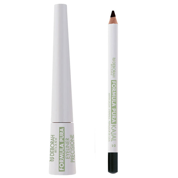 DEBORAH FORMULA PURA EYELINER PRECISIONE 01 + MATITA KAJAL 01 - Tre Pi Profumerie