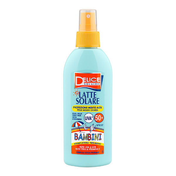DELICE LATTE SOLARE BAMBINI SPRAY SPF50+ 150 ML - Tre Pi Profumerie