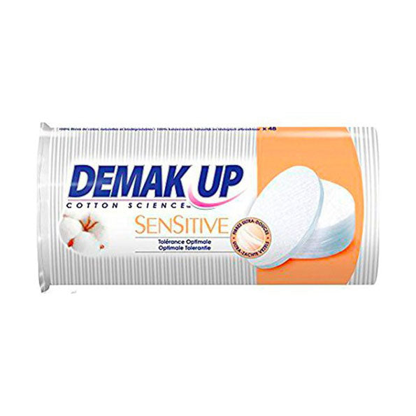DEMAK'UP DISCHETTI STRUCCANTI COTONE SENSITIVE TONDI 48 PEZZI - Tre Pi Profumerie