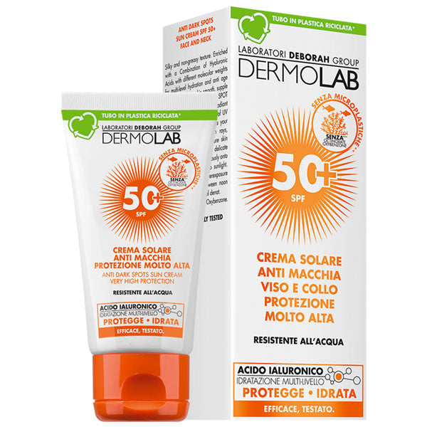 DERMOLAB CREMA SOLARE ANTIMACCHIA VISO & COLLO SPF 50+ 50 ML - Tre Pi Profumerie