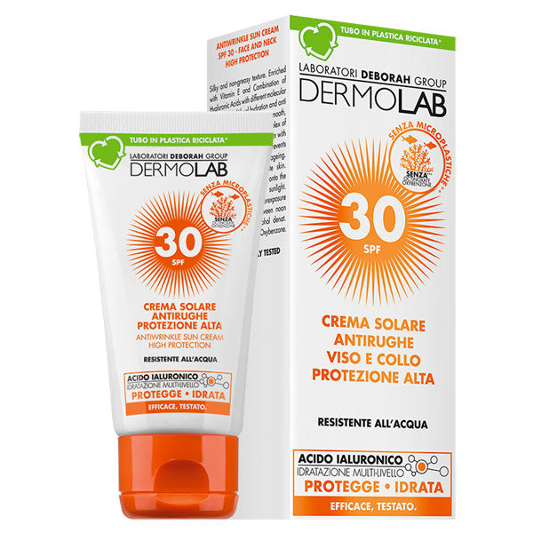 DERMOLAB CREMA SOLARE ANTIRUGHE VISO & COLLO SPF 30 50 ML - Tre Pi Profumerie