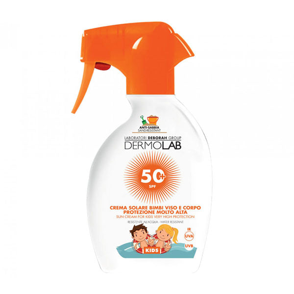 DERMOLAB CREMA SOLARE BIMBI VISO E CORPO SPF50+ SPRAY 250 ML - Tre Pi Profumerie