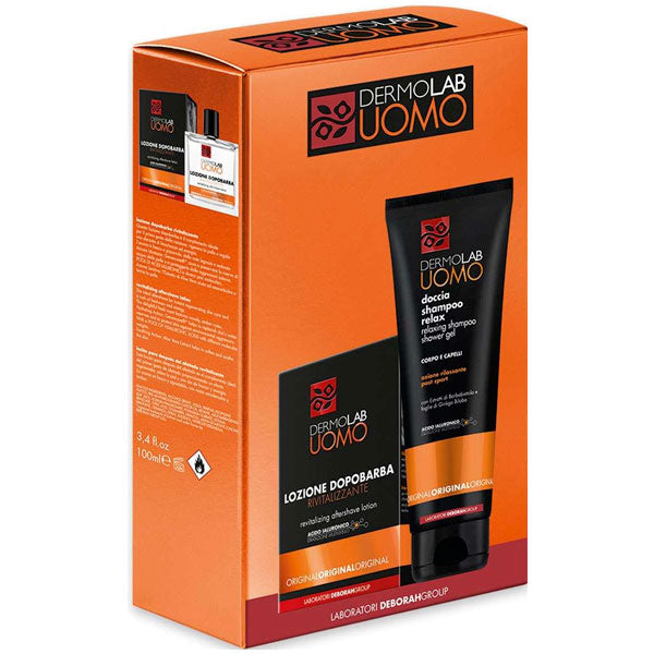 DERMOLAB UOMO COFANETTOLOZIONE DOPOBARBA + DOCCIA SHAMPOO RELAX - Tre Pi Profumerie