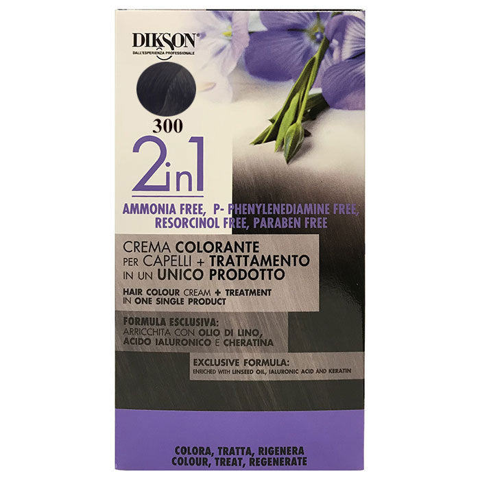 DIKSON 2 IN 1 CREMA COLORANTE CASTANO SCURO 300 - Tre Pi Profumerie