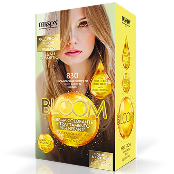 DIKSON BLOOM CREMA COLORANTE BIONDO CHIARO DORATO 830 - Tre Pi Profumerie