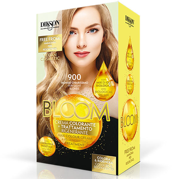 DIKSON BLOOM CREMA COLORANTE BIONDO CHIARO DORATO 900 - Tre Pi Profumerie
