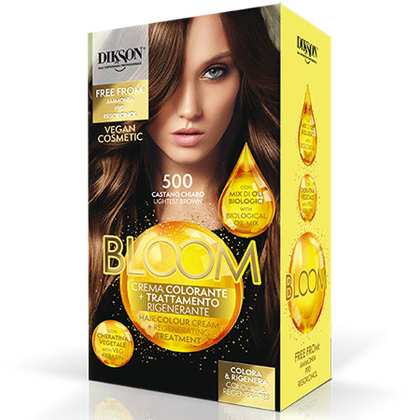 DIKSON BLOOM CREMA COLORANTE CASTANO CHIARO 500 - Tre Pi Profumerie