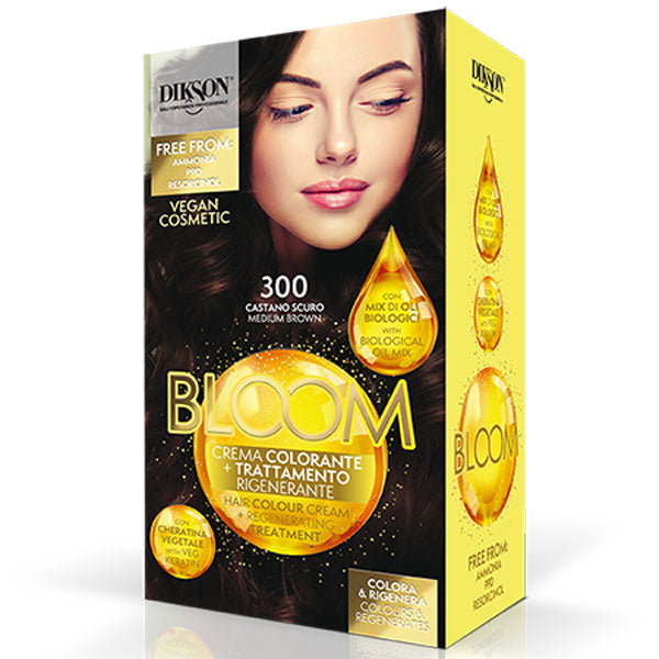 DIKSON BLOOM CREMA COLORANTE CASTANO SCURO 300 - Tre Pi Profumerie
