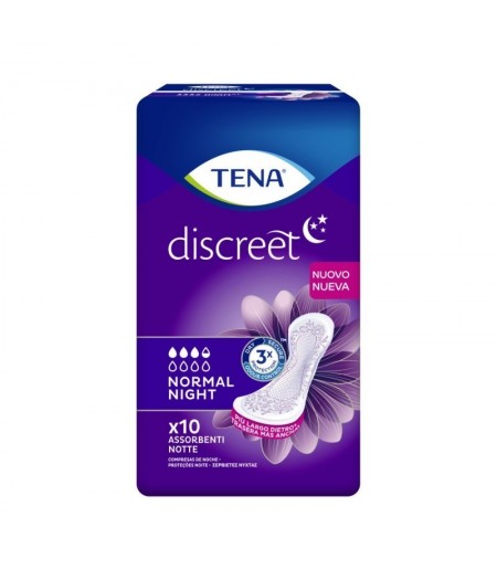 TENA LADY ASSORBENTI DISCREET NORMAL NIGHT X1 - Tre Pi Profumerie