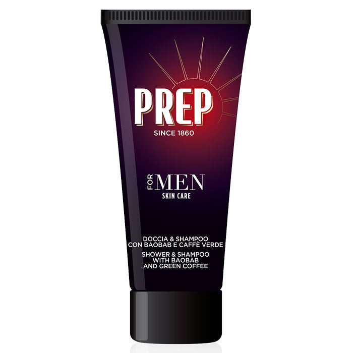PREP FOR MEN DOCCIA E SHAMPOO CON BAOBAB E CAFFE VERDE 200 ML - Tre Pi Profumerie