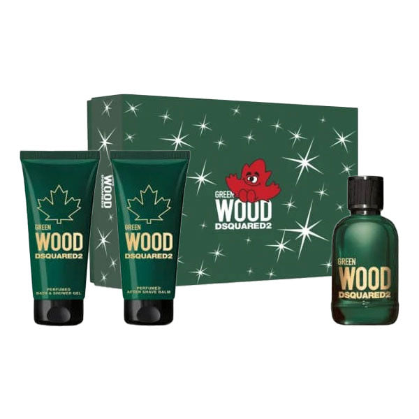 DSQUARED2 GREEN WOOD COFANETTO SHOWER GEL 100 ML + EDT 100 ML - Tre Pi Profumerie