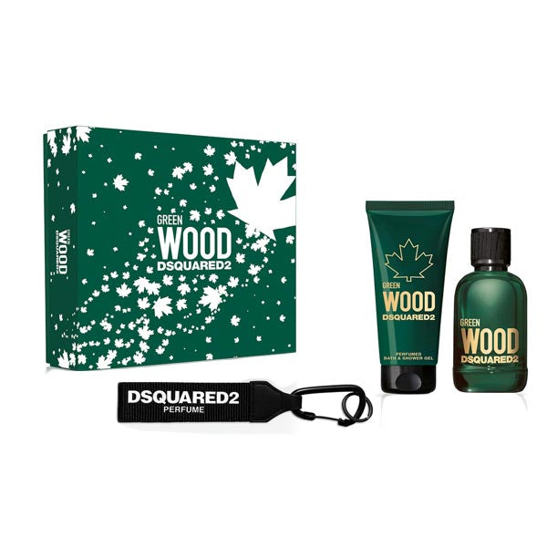 DSQUARED2 GREEN WOOD POUR HOMME COFANETTO EDT 100 ML + SHOWER +i - Tre Pi Profumerie