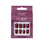 ELEGANT TOUCH INSTANAILS DIVINE WINE 24 SQUOVAL NAILS PRE GLUED - Tre Pi Profumerie