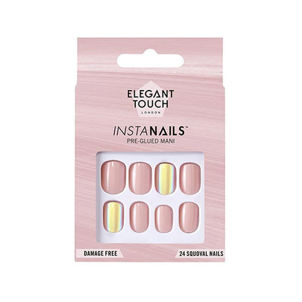 ELEGANT TOUCH INSTANAILS GLOW LIFE 24 SQUOVAL NAILS PRE GLUED - Tre Pi Profumerie