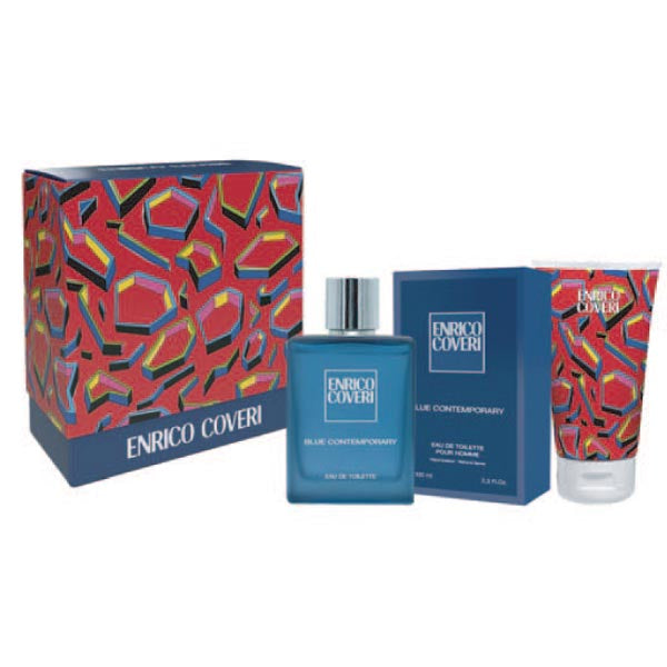 ENRICO COVERI BLUE CONTEMPORARY COFANETTO EDT 100 ML + DOCCIA - Tre Pi Profumerie