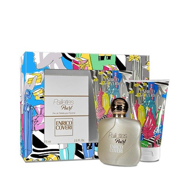ENRICO COVERI COFANETTOPAILLETTES PEARL EDT + BODY LOTION - Tre Pi Profumerie