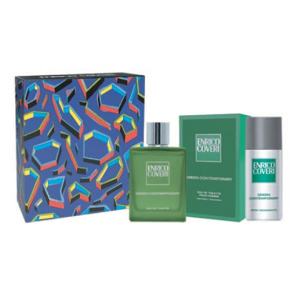 ENRICO COVERI GREEN CONTEMPORARY COFANETTO EDT 100 + DEODORANTE - Tre Pi Profumerie