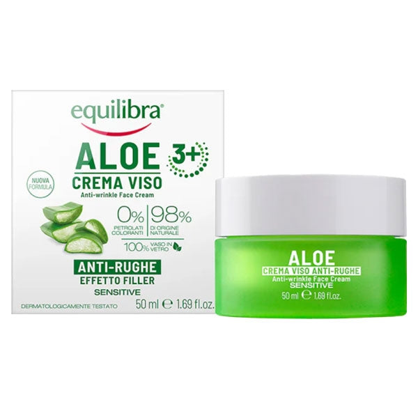 EQUILIBRA ALOE CREMA VISO 3+ ANTI RUGHE EFFETTO FILLER 150 ML - Tre Pi Profumerie