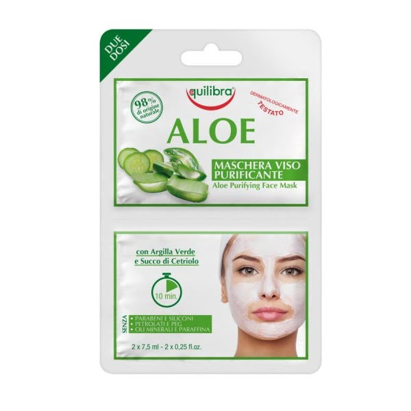 EQUILIBRA ALOE MASCHERAVISO MONODOSE 2 X 7.5 ML - Tre Pi Profumerie