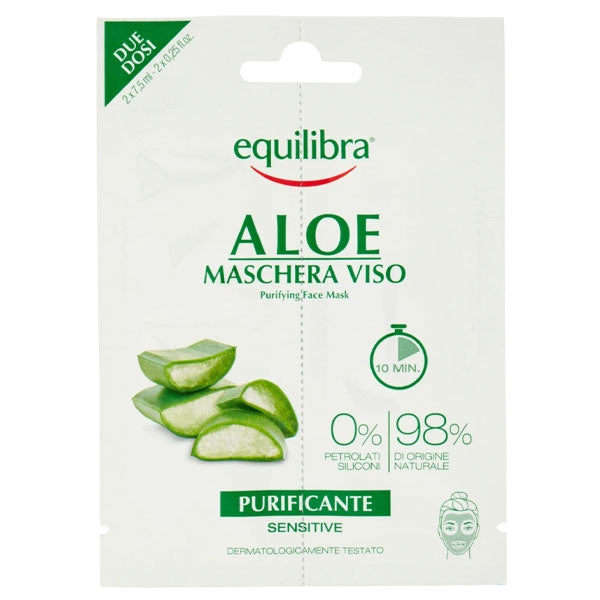 EQUILIBRA ALOE MASCHERAVISO PURIFICANTE SENSITIVE - Tre Pi Profumerie