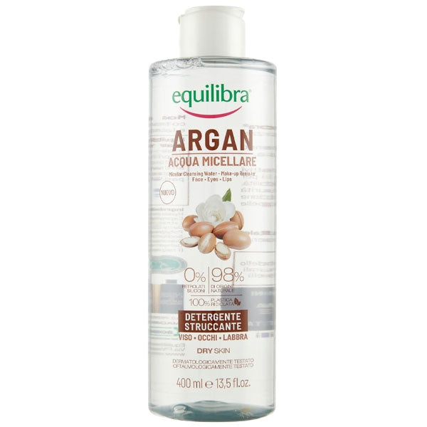 EQUILIBRA ARGAN ACQUA MICELLARE DETERGENTE STRUCCANTE 400 ML - Tre Pi Profumerie