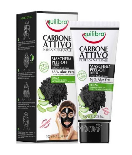EQUILIBRA CARBONE ATTIVO MASCHERA VISO PEEL OFF 100 ML - Tre Pi Profumerie