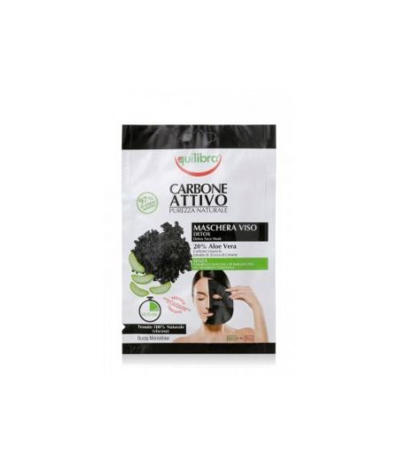 EQUILIBRA CARBONE ATTIVO MASCHERA VISO IN TESSUTO - Tre Pi Profumerie