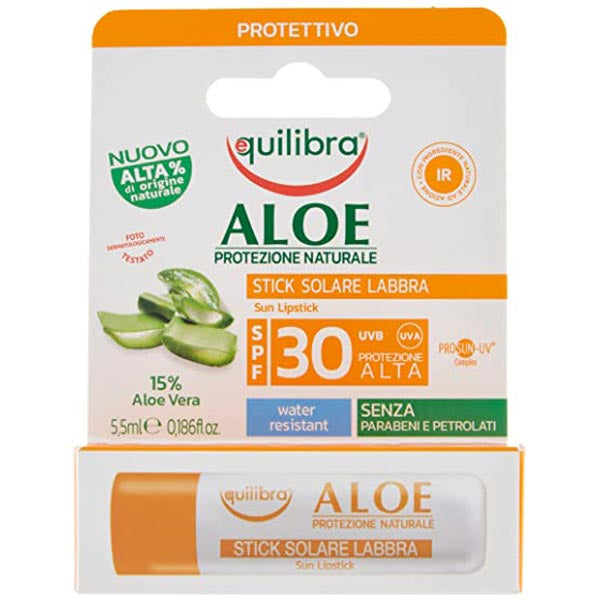 EQUILIBRA SOLARE ALOE STICK LABBRA SPF 30 ML - Tre Pi Profumerie
