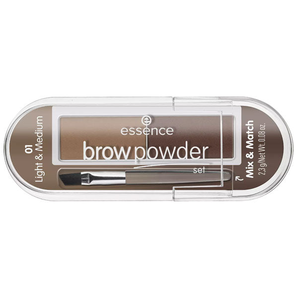 ESSENCE BROW POWDER SETSOPRACCIGLIA LIGHT&MEDIUM 01 - Tre Pi Profumerie