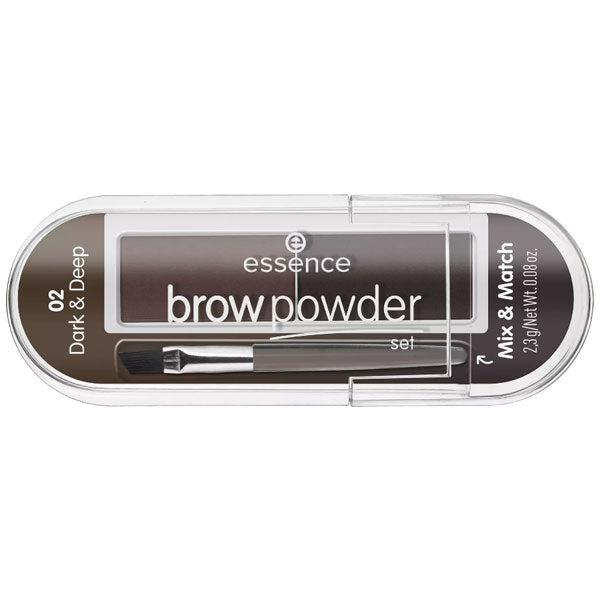 ESSENCE BROW POWDER SETSOPRACCIGLIA DARK&DEEP 02 - Tre Pi Profumerie