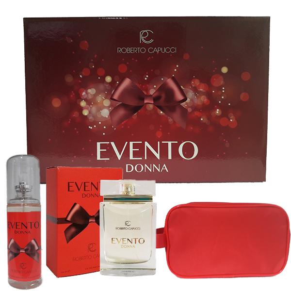 CAPUCCI EVENTO DONNA COFANETTO EDP 100 ML + DEO 120 + BEAUTY - Tre Pi Profumerie