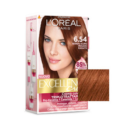L'OREAL EXCELLENCE BIONDO SCURO MOGANO 6,54 - Tre Pi Profumerie