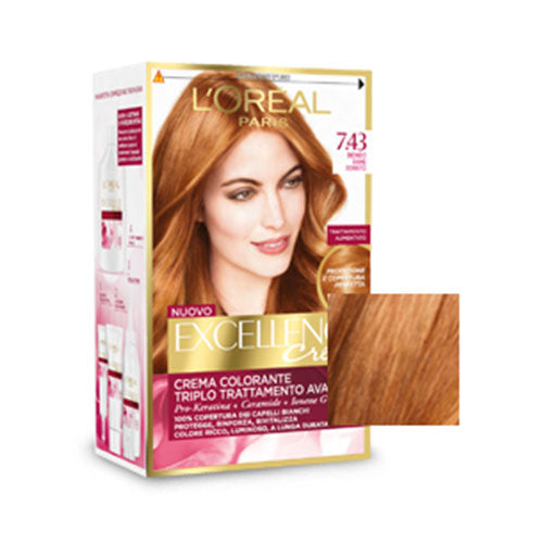 L'OREAL EXCELLENCE BIONDO RAMATO DORATO 7,43 - Tre Pi Profumerie