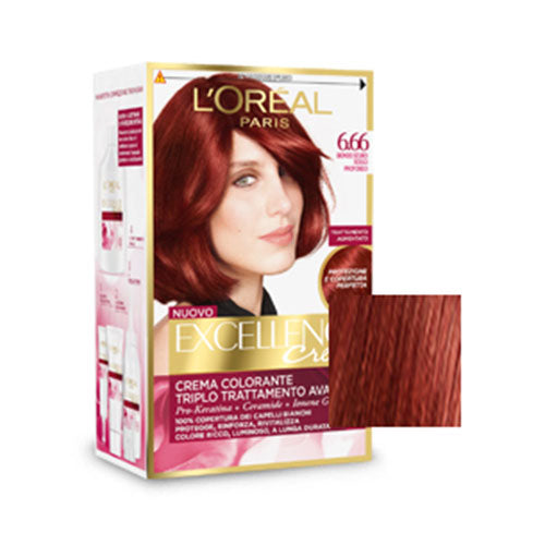 L'OREAL EXCELLENCE BIONDO SCURO ROSSO PROFONDO 6,66 - Tre Pi Profumerie