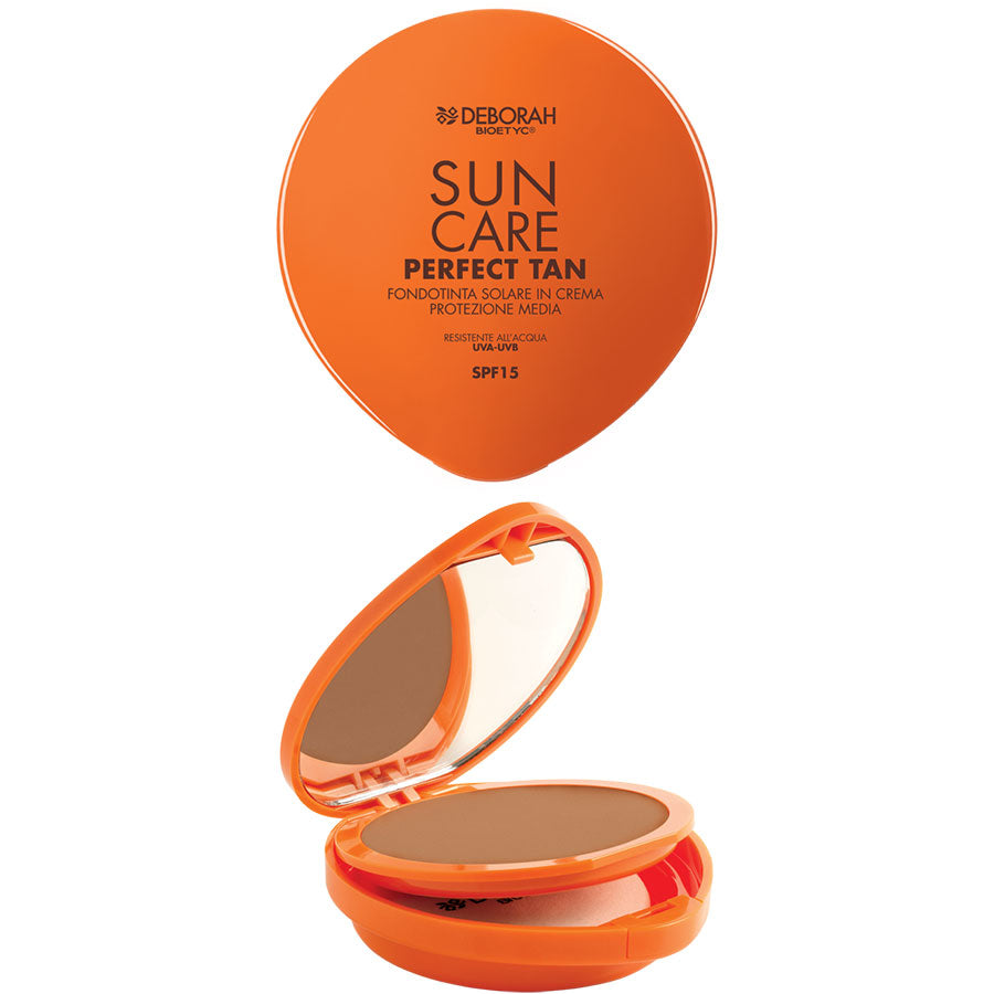DEBORAH SUN CARE FONDOTINTA PERFECT TAN SPF 15 MEDIUM 02 - Tre Pi Profumerie
