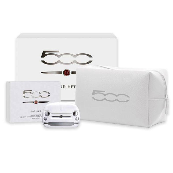 FIAT 500 FOR HER COFANETTO EAU DE TOILETTE 50 ML + BEAUTY CASE - Tre Pi Profumerie
