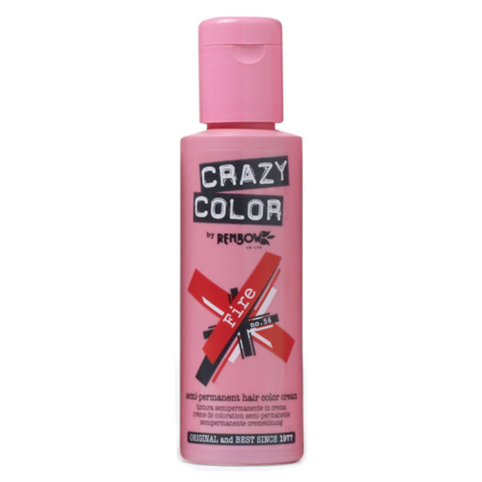 CRAZY COLOR SEMI-PERMANENT HAIR COLOR CREAM FIRE 56 - Tre Pi Profumerie